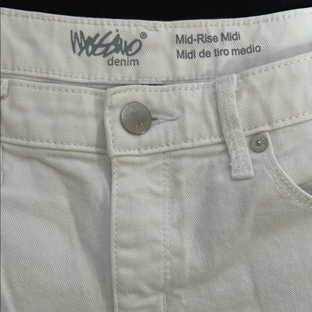 Mossimo White Mid-Rise Midi Jeans